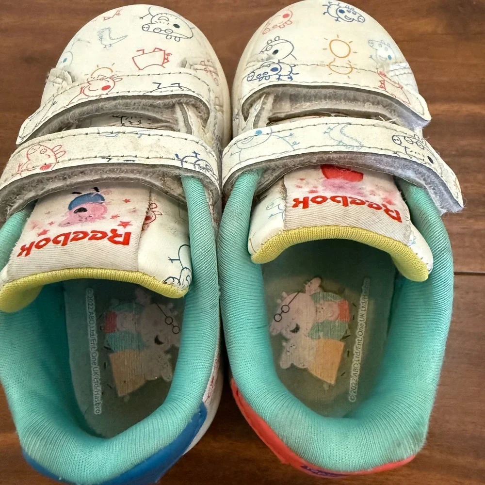 Reebok Kids Baby‎ Toddler Peppa Pig Royal Complete CLN 2 Sneakers White Size 6